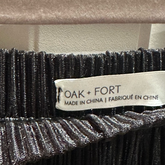 Oak + Fort Metallic Black Skirt - Picture 2 of 4